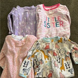 6-9 Month Colorful Baby Girl Onesies Bundle